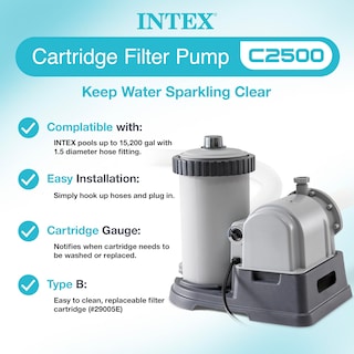 Foto 2 | Sistema De Bomba Con Filtro De Cartucho Para Piscinas Intex 2500l/h - Venta Internacional.