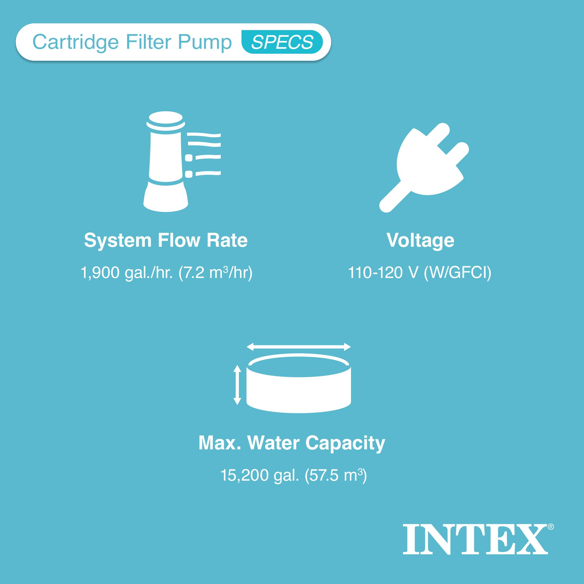 Foto 4 pulgar | Sistema De Bomba Con Filtro De Cartucho Para Piscinas Intex 2500l/h - Venta Internacional.