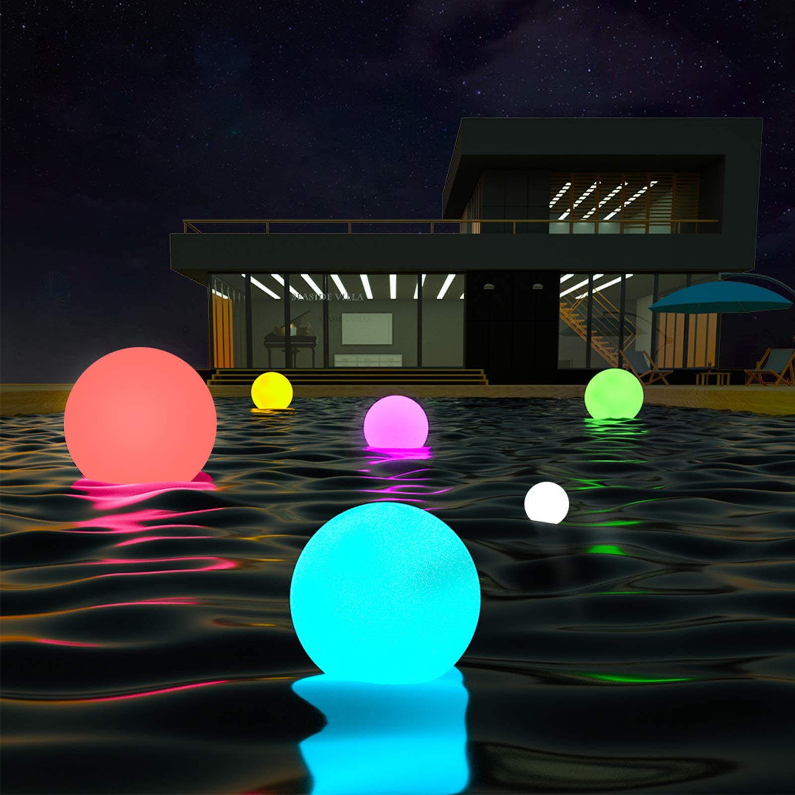 Foto 1 | Luces Led Flotantes Para Piscina, Portátiles, Regulables, Tipo Bola Loftek, 15 Cm - Venta Internacional.