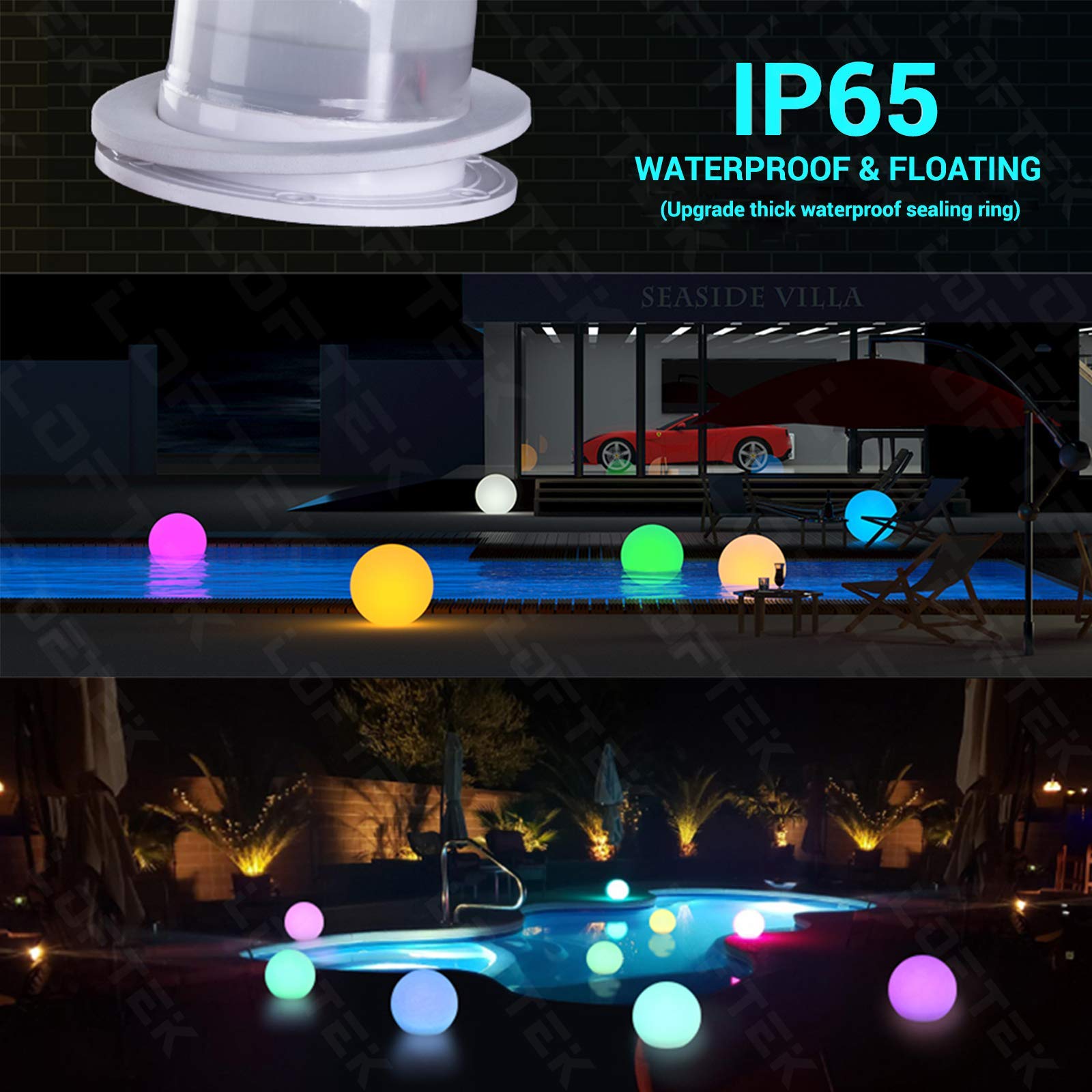 Foto 3 | Luces Led Flotantes Para Piscina, Portátiles, Regulables, Tipo Bola Loftek, 15 Cm - Venta Internacional.