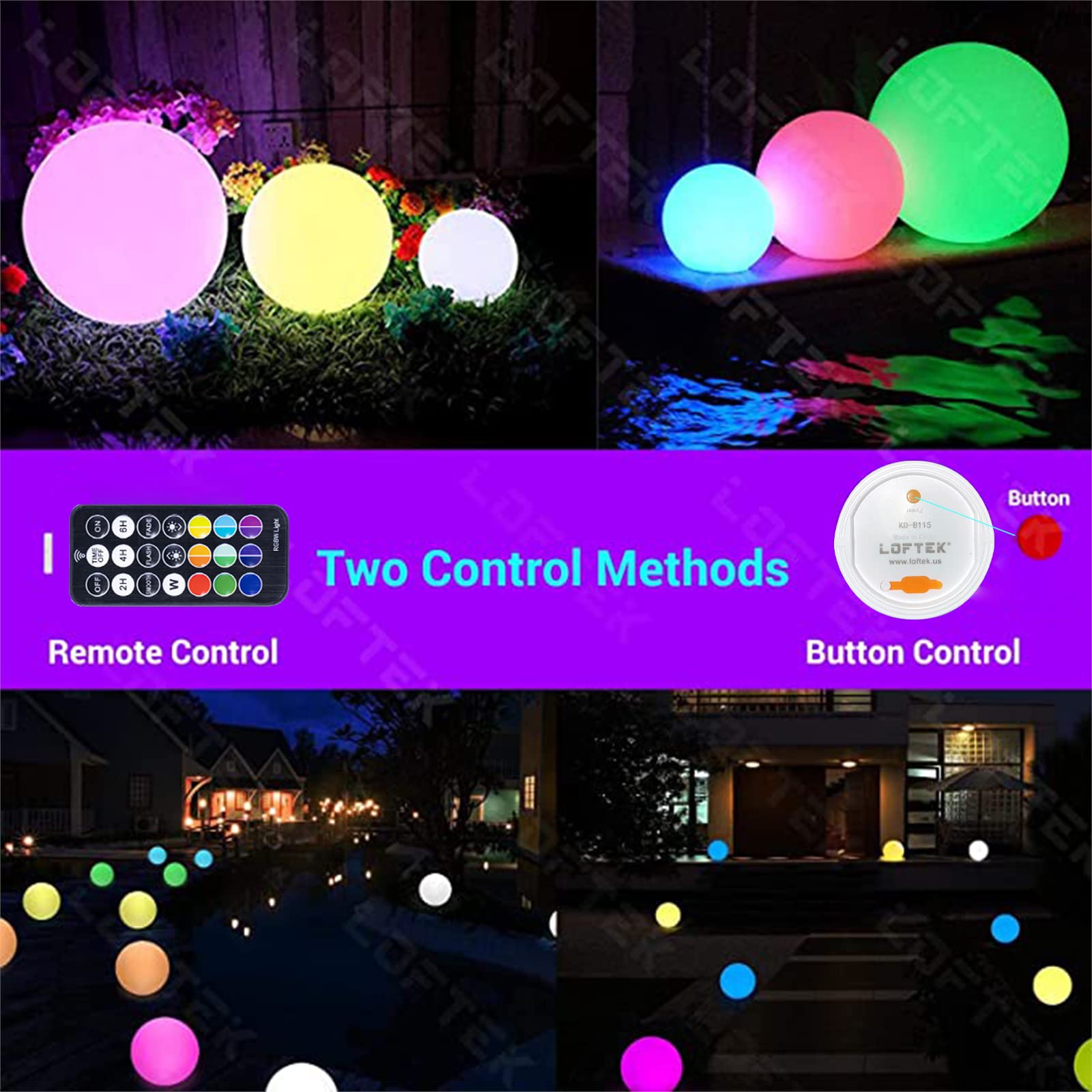 Foto 6 pulgar | Luces Led Flotantes Para Piscina, Portátiles, Regulables, Tipo Bola Loftek, 15 Cm - Venta Internacional.