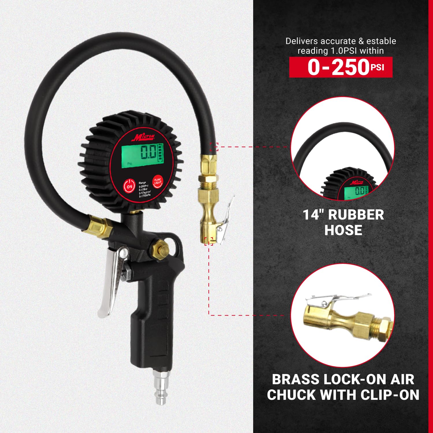 Foto 3 pulgar | Inflador Digital De Neumáticos Milton 507kit Con Medidor Preciso De 250 Psi - Venta Internacional.