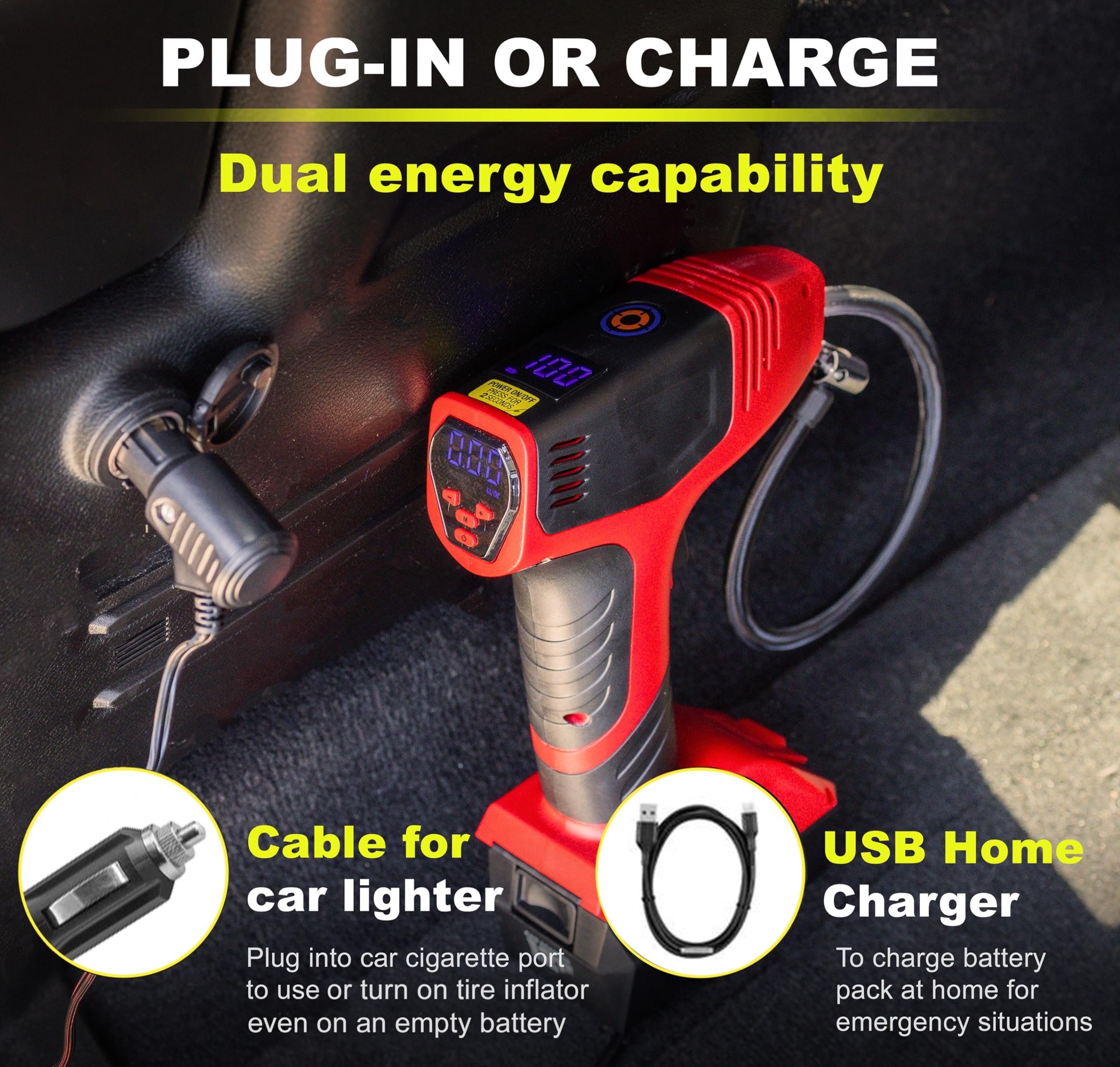 Foto 4 pulgar | Inflador De Neumáticos Bullseye Pro Con Manómetro 150 Psi - Venta Internacional.