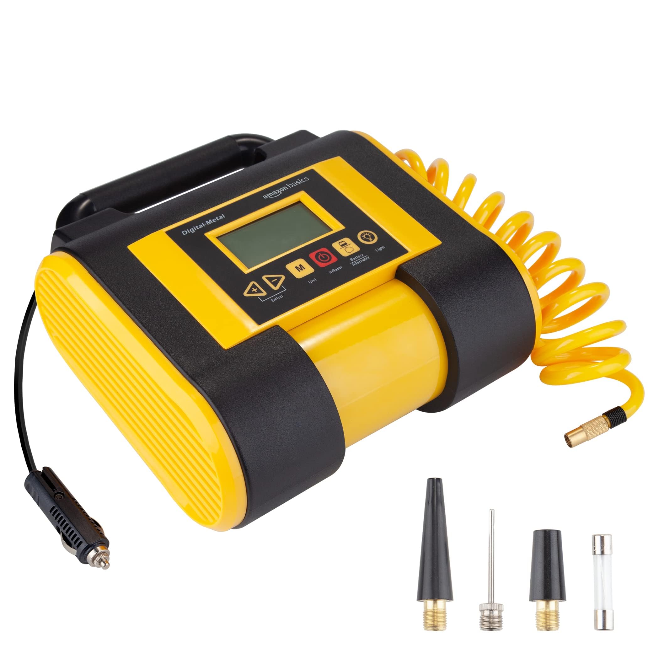 Inflador De Neumáticos, Compresor De Aire Portátil, 12 V, 150 Psi, Amazon Basics - Venta Internacional.