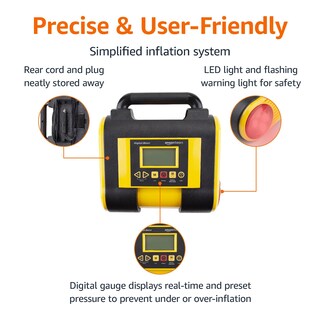 Foto 2 | Inflador De Neumáticos, Compresor De Aire Portátil, 12 V, 150 Psi, Amazon Basics - Venta Internacional.