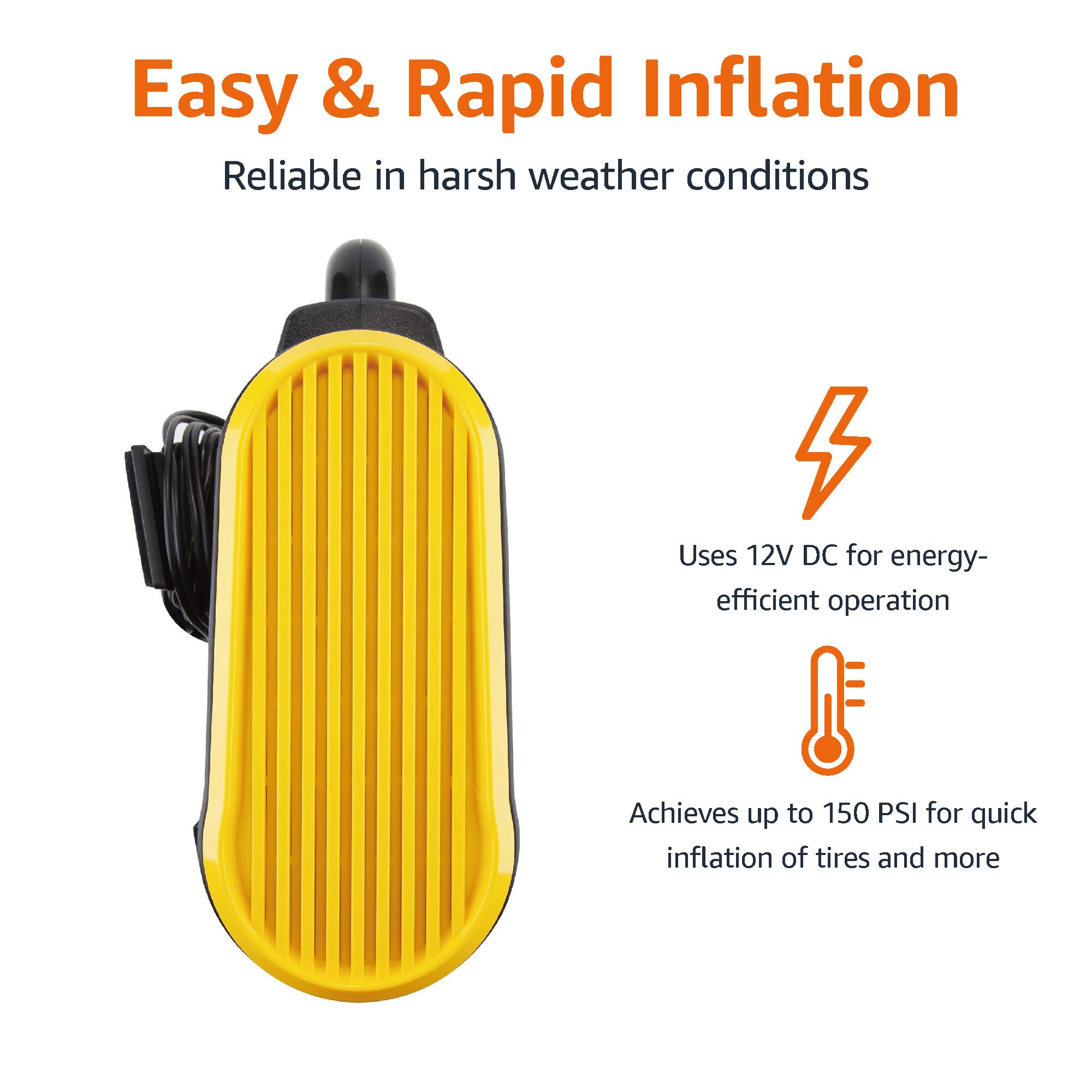 Foto 5 pulgar | Inflador De Neumáticos, Compresor De Aire Portátil, 12 V, 150 Psi, Amazon Basics - Venta Internacional.