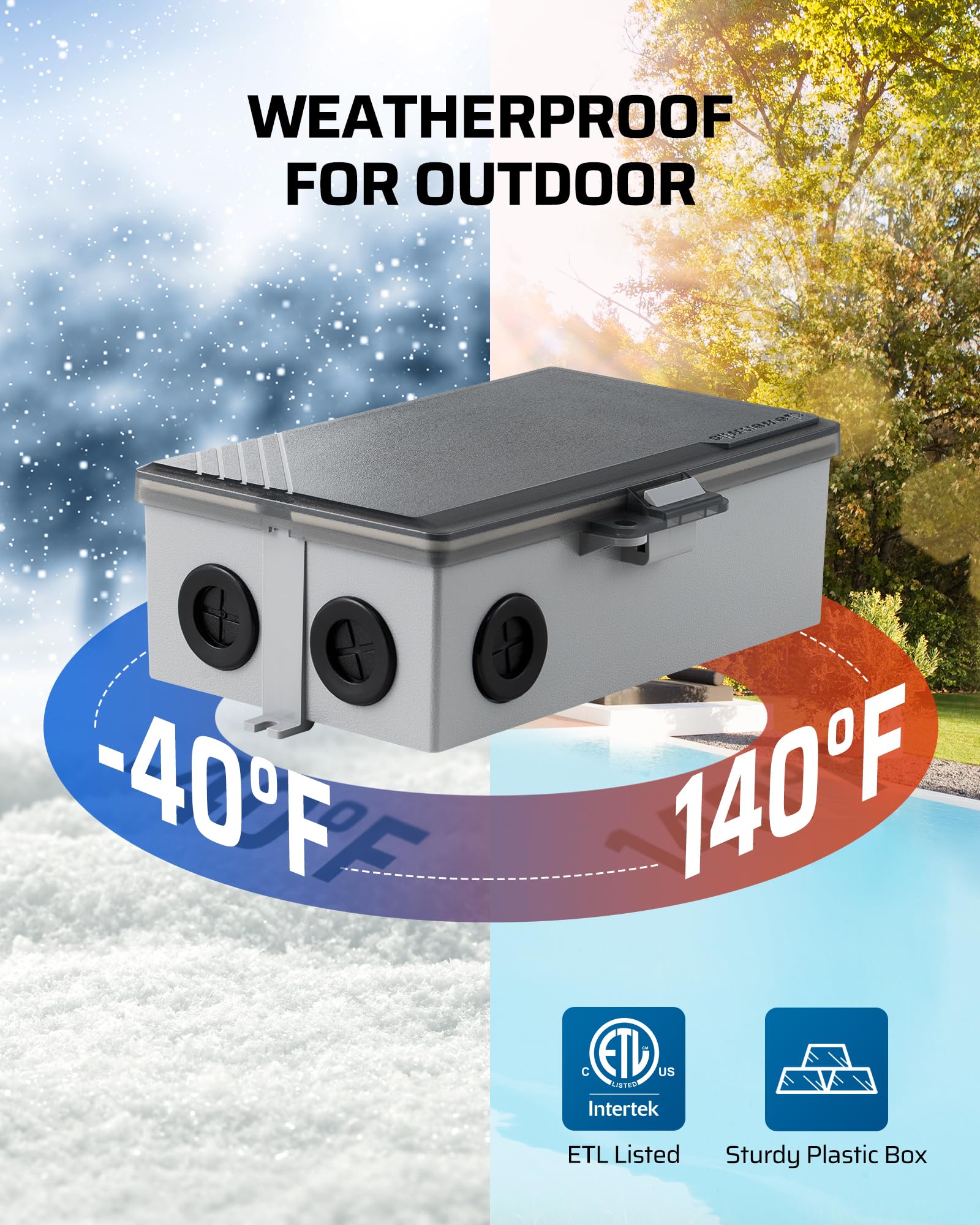 Foto 5 pulgar | Temporizador Para Bomba De Piscina Dewenwils Outdoor, 2 Hp, 40 A, 120-277 Vac, 7 Días - Venta Internacional.