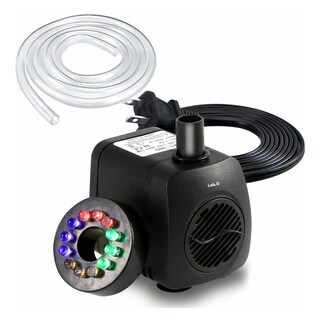 Foto 1 | Bomba Sumergible Pecera Con Led Luz Manguera Línea 10w 1.5m Lab.g Negro