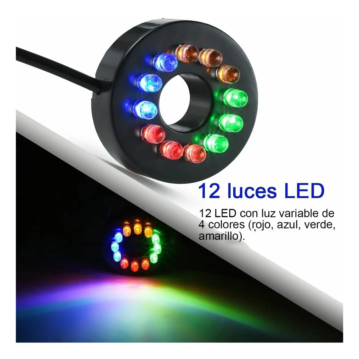 Foto 6 pulgar | Bomba Sumergible Pecera Con Led Luz Manguera Línea 10w 1.5m Lab.g Negro