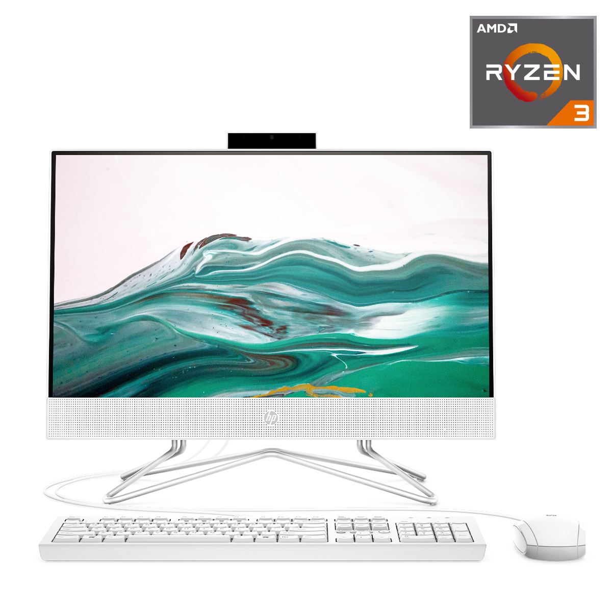 Foto 3 pulgar | All In One Hp 21.5'' / Amd Ryzen 3 3250u 2.60ghz, 4gb, 512gb Ssd, Windows 11 Home 64-bit, Blanco