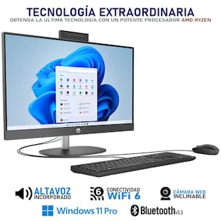 Foto 3 | Computadora All In One Hp Pro 245 G10 Nt Amd Ryzen 5 7520u 8gb Ram 256gb Ssd 23.8'' Windows 11 Home Teclado En Es