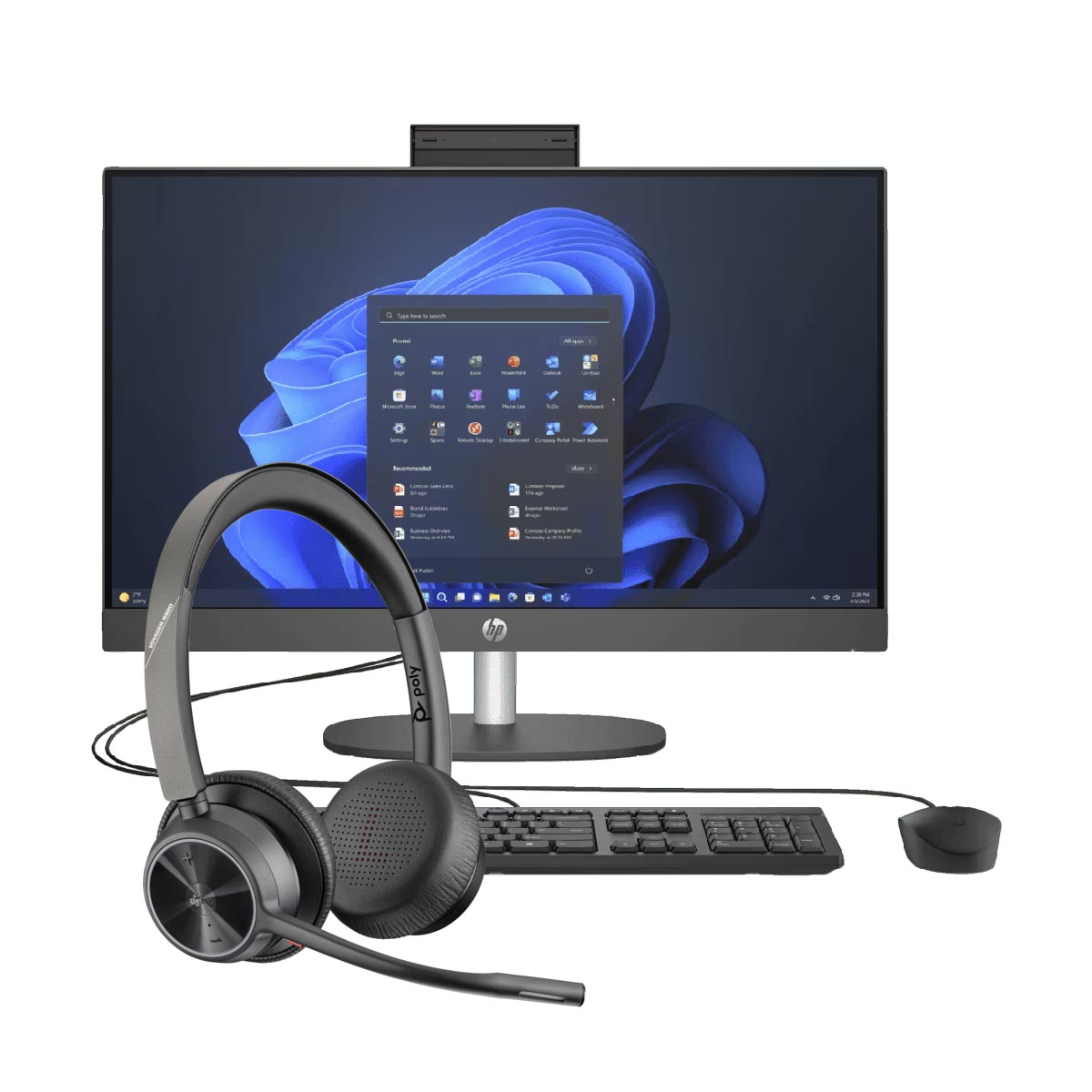 Foto 1 | Kit All-in-one Hp Proone 245 G10 + Diadema Hp Poly Voyager 4320 Usb-a + Adaptador Bt700