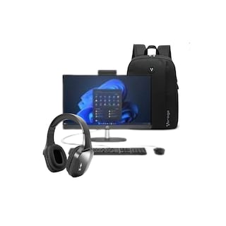 Foto 1 | Combo Computadora Aio HP 245 G10 AMD Ryzen 5-750U 8GB 512GB SSD FHD W11H Negro + Audífonos Bluetooth y Mochila