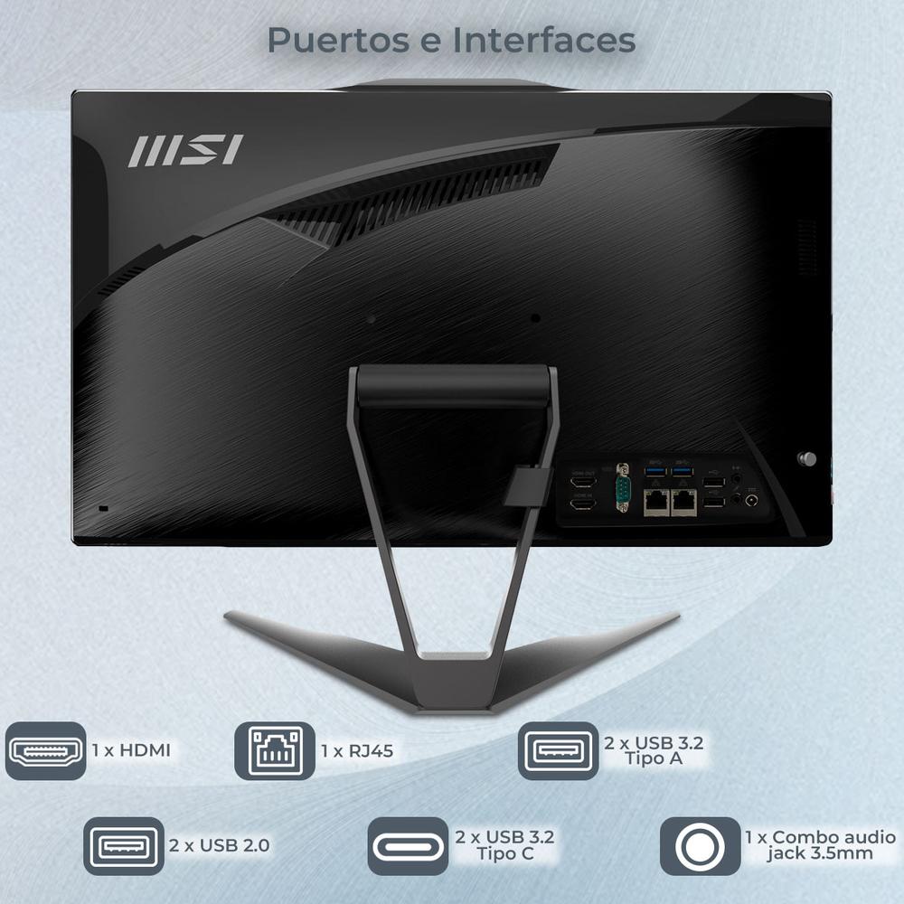 Foto 6 pulgar | All In One Msi Pro Ap222t 13m-068us Pentium Gold G7400 12gb 128gb Ssd 21.5'' Fhd Touch Screen Usb-c Teclado Mouse