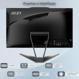 Foto 5 | All In One Msi Pro Ap222t 13m-068us Pentium Gold G7400 12gb 128gb Ssd 21.5'' Fhd Touch Screen Usb-c Teclado Mouse