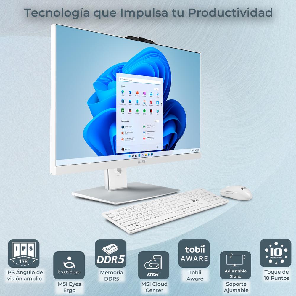 Foto 4 | All In One Msi Core 3 16gb 512gb M.2 23.8 Fhd Touch W11h Wht