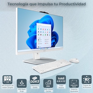 Foto 4 | All In One Msi Core 3 16gb 512gb M.2 23.8 Fhd Touch W11h Wht