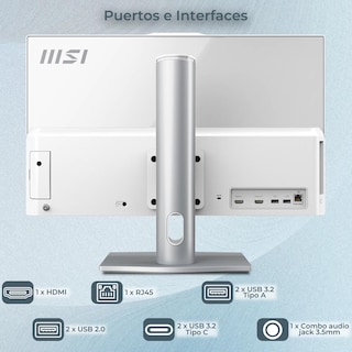 Foto 5 | All In One Msi Core 3 16gb 512gb M.2 23.8 Fhd Touch W11h Wht