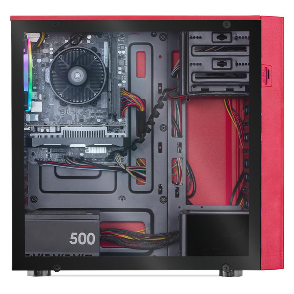 Foto 7 pulgar | Xtreme Pc Gaming Geforce Gtx 1650 Amd Ryzen 5 4500 16gb Ssd 500gb Argb Wifi Red