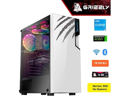 Foto 3 | PC Gamer Grizzly Blanco Intel Core I5 12400f 4.40 GHZ Nvidia Rtx4060 RAM 16 GB SSD M.2 1 TB Wifi BT