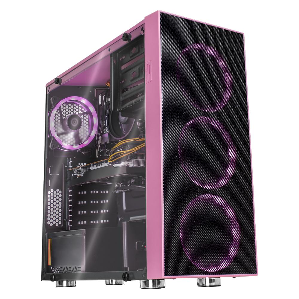 Foto 2 pulgar | Xtreme Pc Gaming Amd Radeon Rx 6600 Ryzen 5 5500 16gb Ssd 500gb Wifi Pink