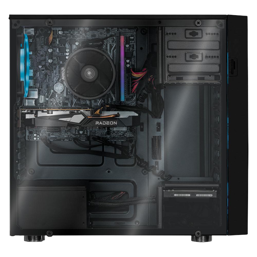 Foto 7 pulgar | Xtreme Pc Gaming Amd Radeon Rx 6500 Xt Ryzen 5 4500 16gb Ssd 250gb 2tb Monitor 23.8 144hz Wifi Black