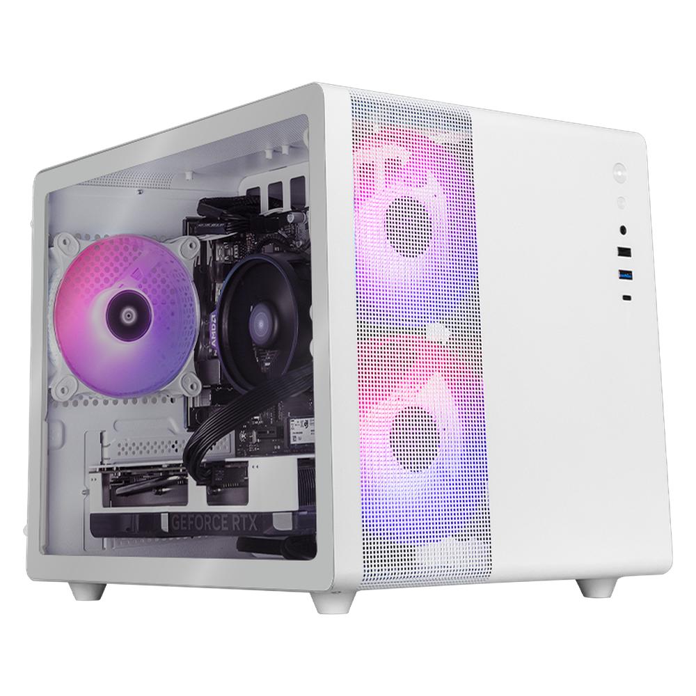 Foto 2 pulgar | Xtreme Pc Gaming Geforce Rtx 4060 Amd Ryzen 5 5600x 32gb Ssd 1tb Wifi Mini Tank White