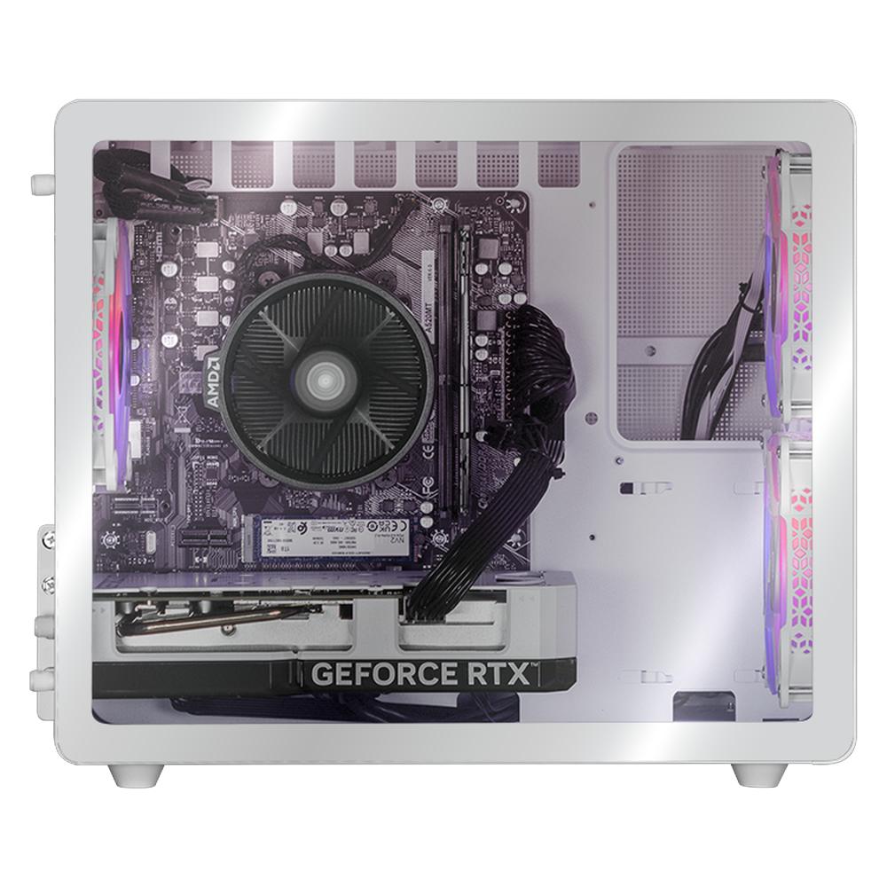 Foto 7 pulgar | Xtreme Pc Gaming Geforce Rtx 4060 Amd Ryzen 5 5600x 32gb Ssd 1tb Wifi Mini Tank White