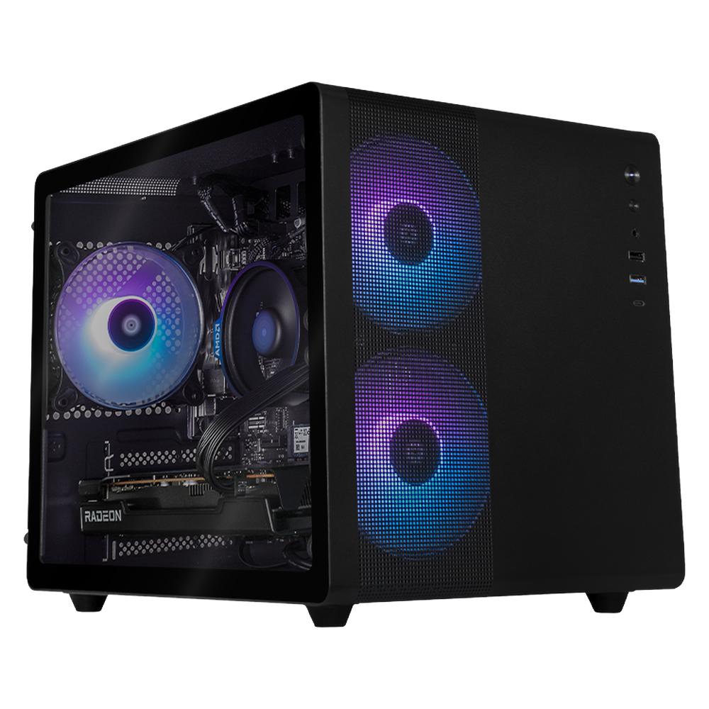 Foto 2 pulgar | Xtreme Pc Gaming Amd Radeon Rx 6650 Xt Ryzen 5 5600x 32gb Ssd 1tb Wifi Mini Tank Black