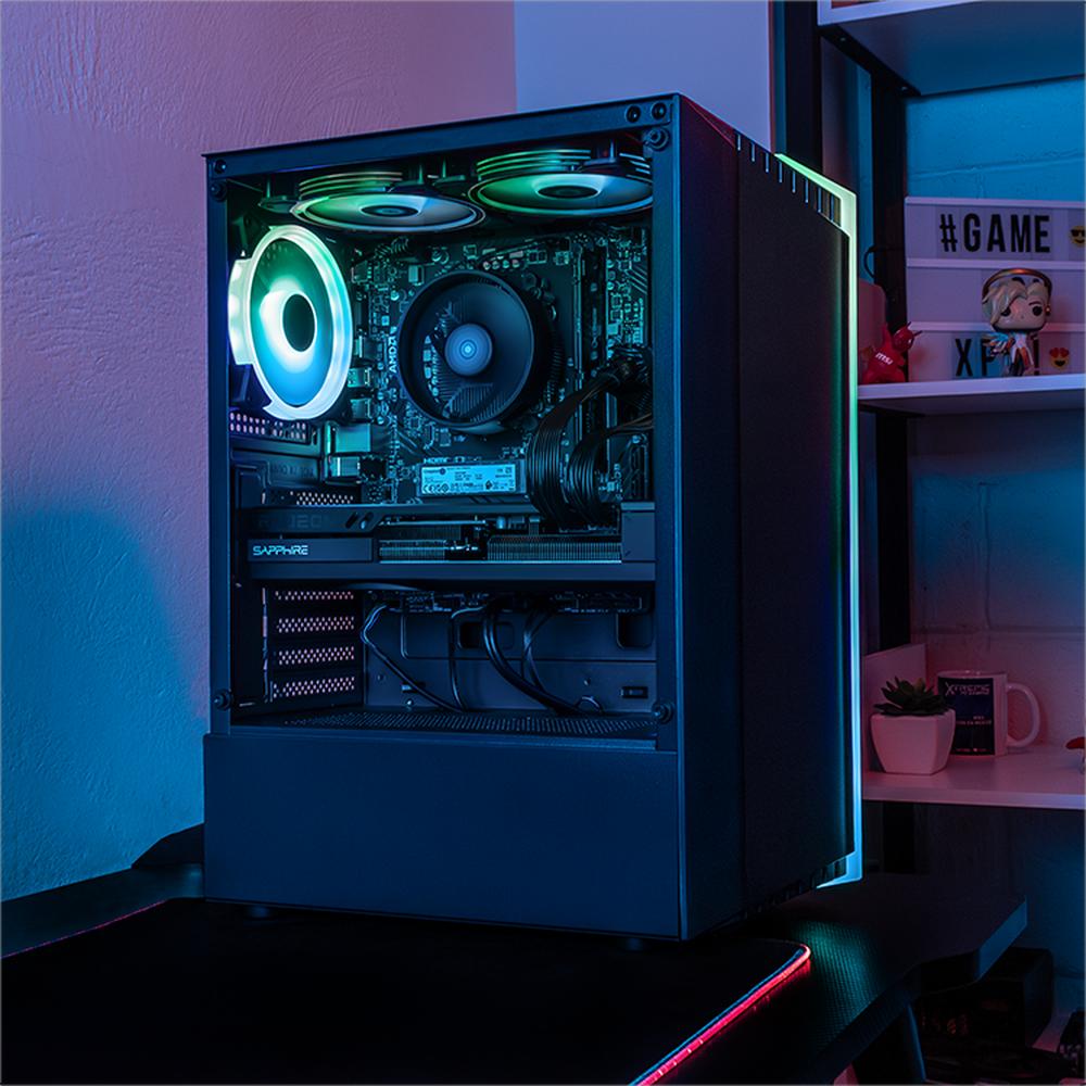 Foto 7 pulgar | Xtreme Pc Gaming Amd Radeon Rx 7700 Xt Ryzen 7 8700f 32gb Ddr5 Ssd 1tb Wifi Black