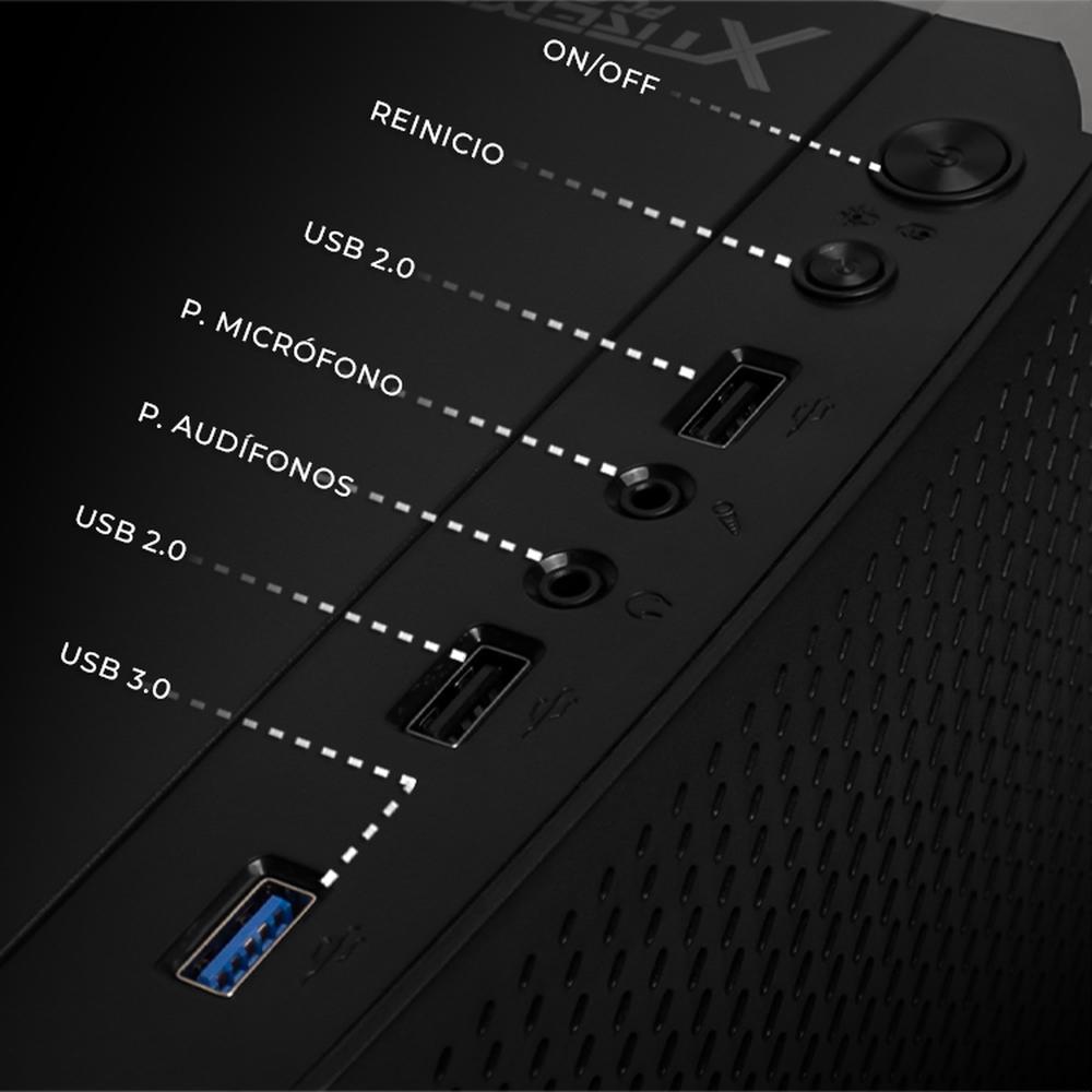 Foto 6 pulgar | Xtreme Pc Gaming Amd Radeon Rx 6500 Xt Ryzen 5 5500 16gb Ssd 1tb Wifi Air Max M2 Black