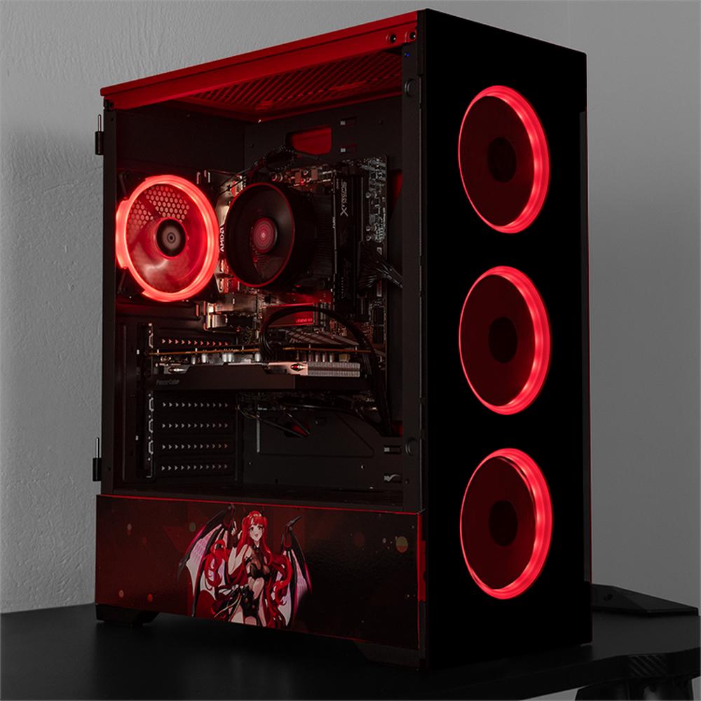 Foto 7 pulgar | Xtreme Pc Gaming Amd Radeon Rx 7600 Ryzen 7 5700 32gb Ssd 1tb Wifi Scarlet Dragon