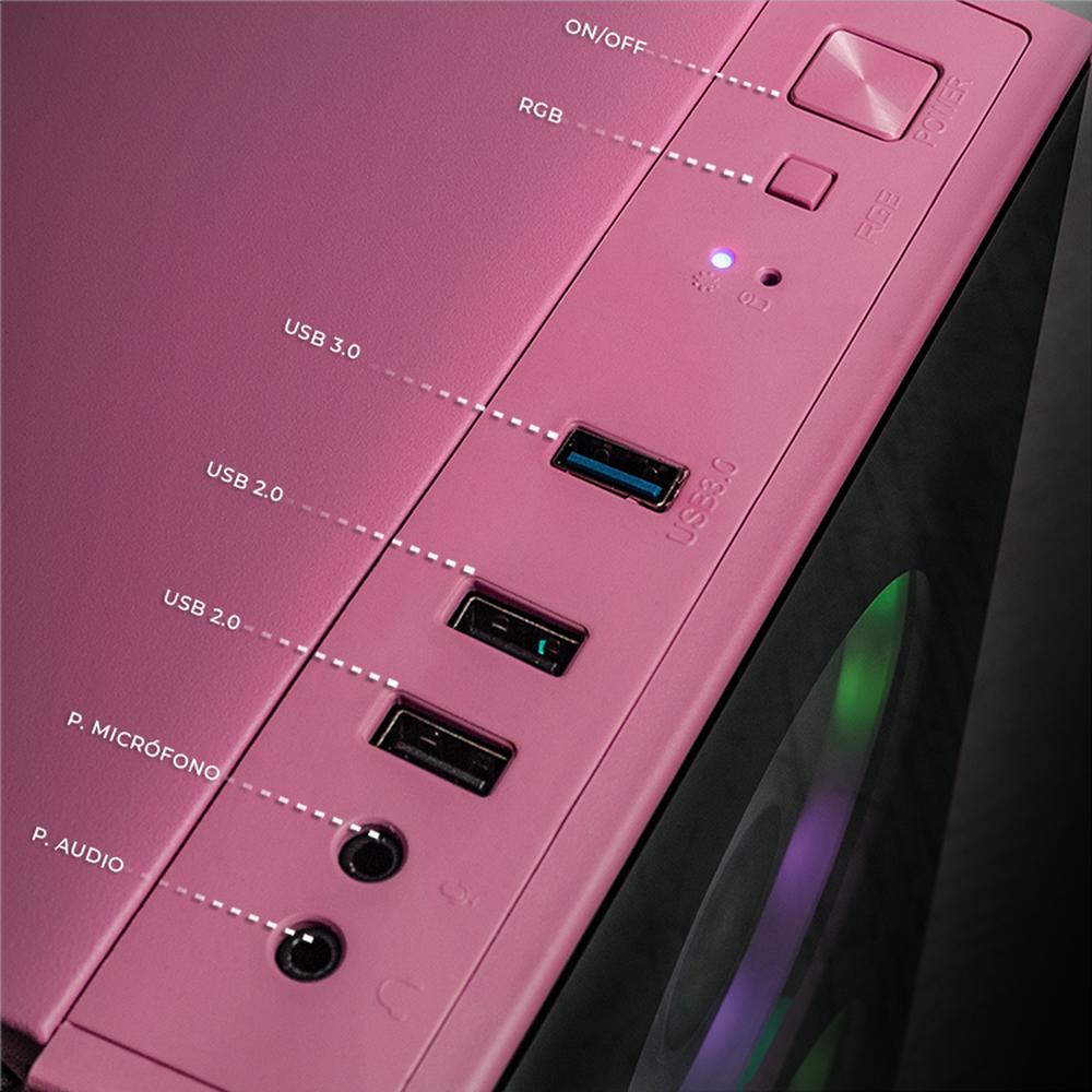 Foto 5 | Xtreme Pc Gaming Amd Radeon Rx 7600 Intel Core I5 12400f 32gb Ssd 1tb Wifi Dragonfly Pink