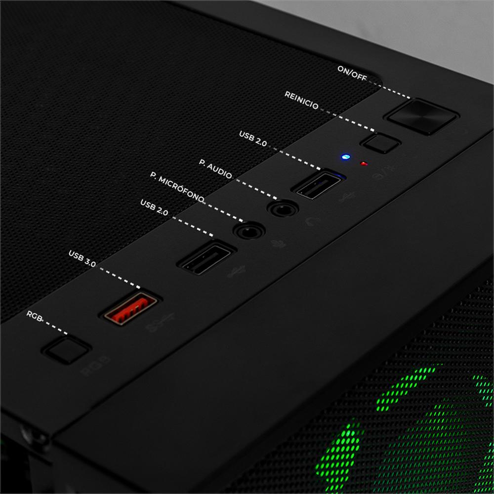 Foto 6 pulgar | Xtreme Pc Gaming Amd Radeon Vega Renoir Ryzen 7 5700g 16gb Ssd 1tb Wifi Dragonfly Mesh Black