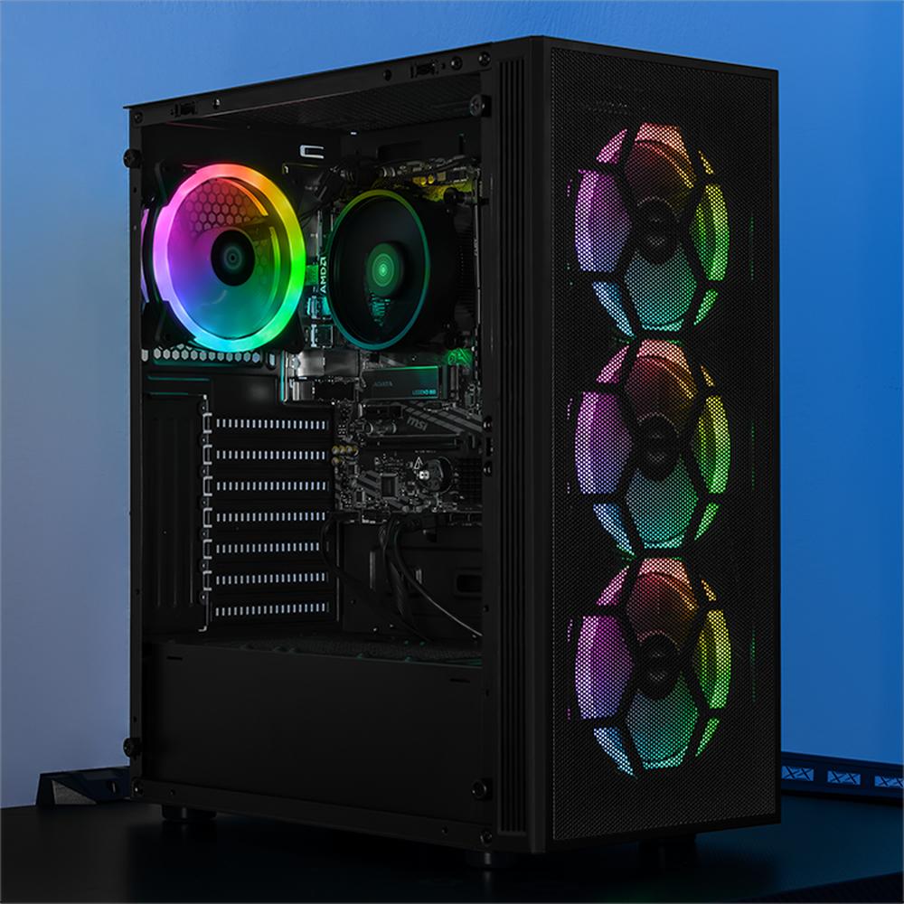 Foto 7 pulgar | Xtreme Pc Gaming Amd Radeon Vega Renoir Ryzen 7 5700g 16gb Ssd 1tb Wifi Dragonfly Mesh Black