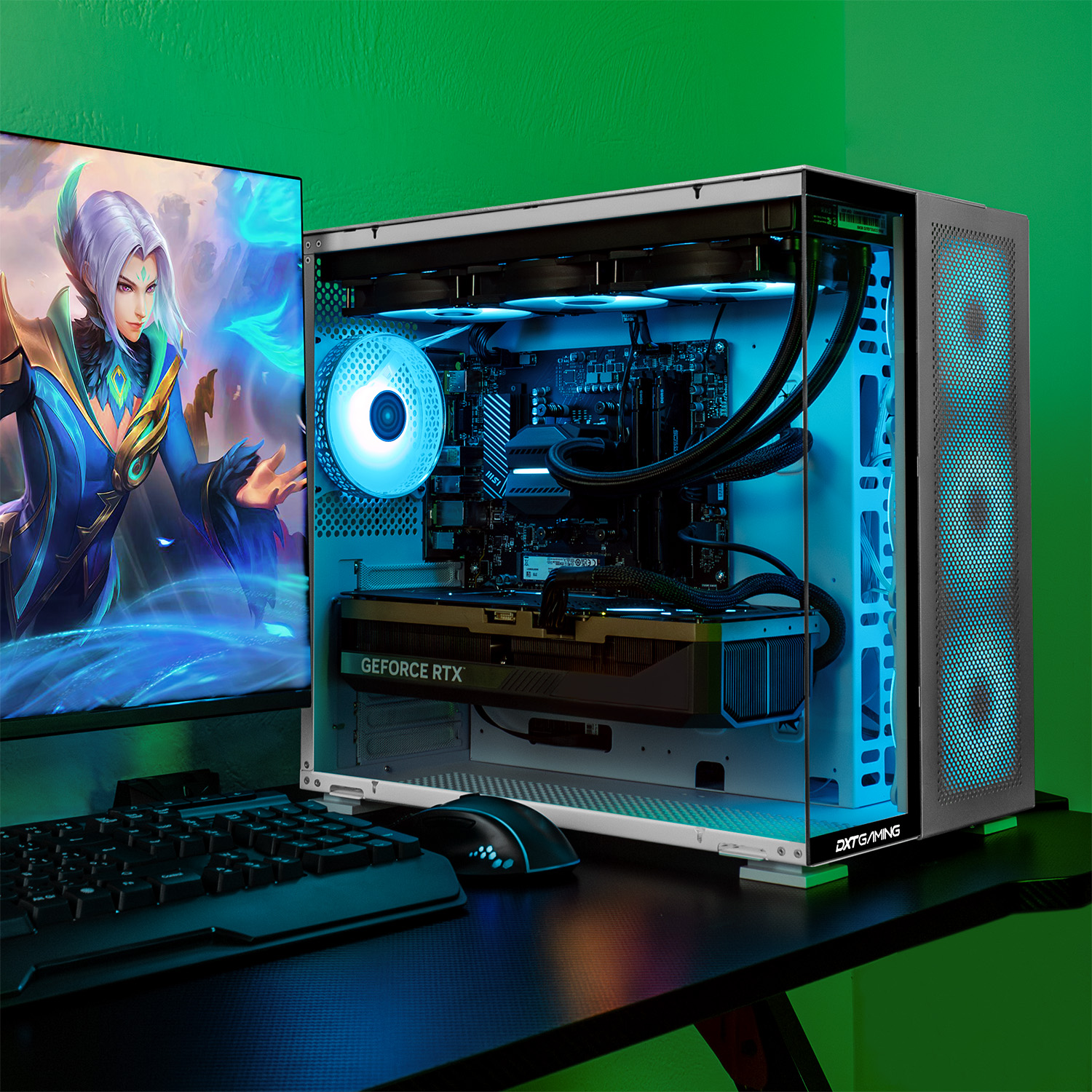 Foto 7 pulgar | Pc Gamer Dxtgaming Geforce Rtx 5080 Amd Ryzen 7 9800x3d 64gb Ddr5 Ssd 2tb Sistema Liquido Wifi Titan T7 Silver