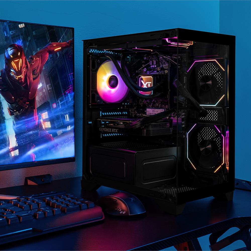 Foto 7 pulgar | Xtreme Pc Gaming Geforce Rtx 4060 Amd Ryzen 7 8700f 32gb Ddr5 Ssd 1tb Sistema Liquido Wifi Tank Perform Black