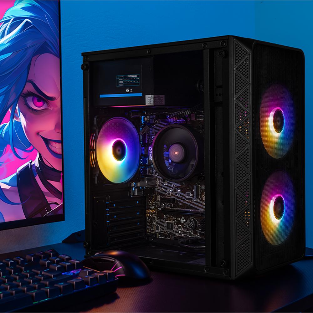 Foto 6 | Xtreme Pc Gaming Amd Radeon Vega 7 Ryzen 5 5600gt 32gb Ssd 1tb Wifi Doom Pro Black