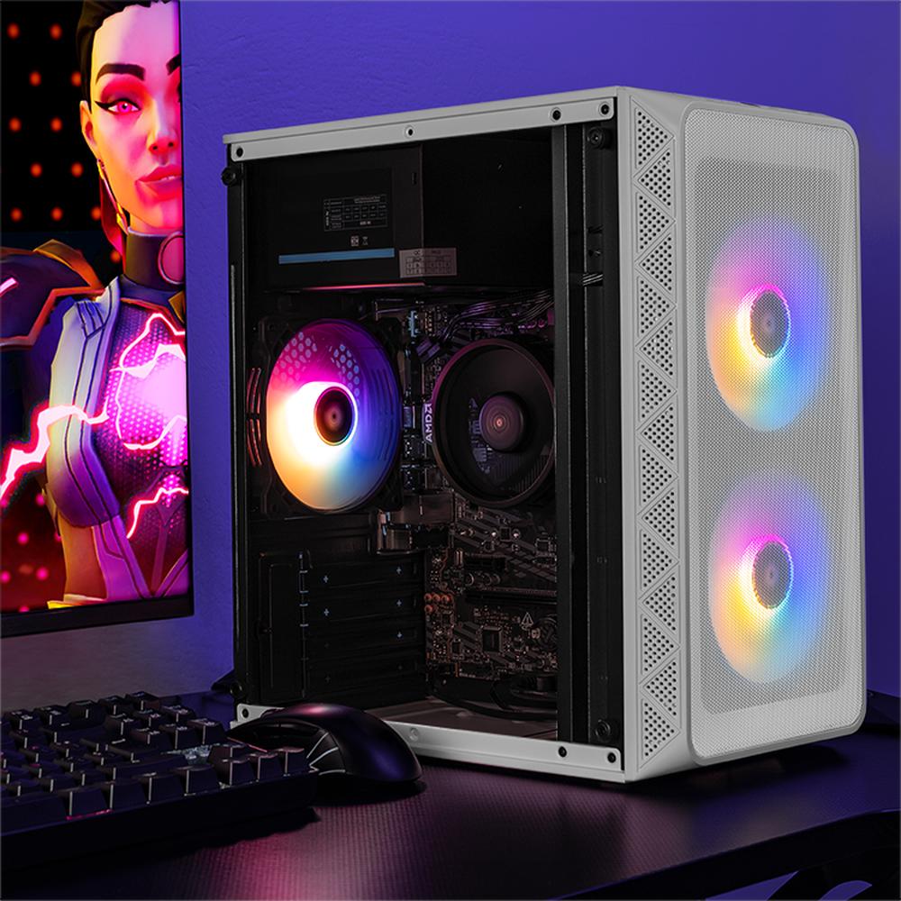 Foto 7 pulgar | Xtreme Pc Gaming Amd Radeon Vega 7 Ryzen 5 5600gt 32gb Ssd 1tb Wifi Doom Pro White