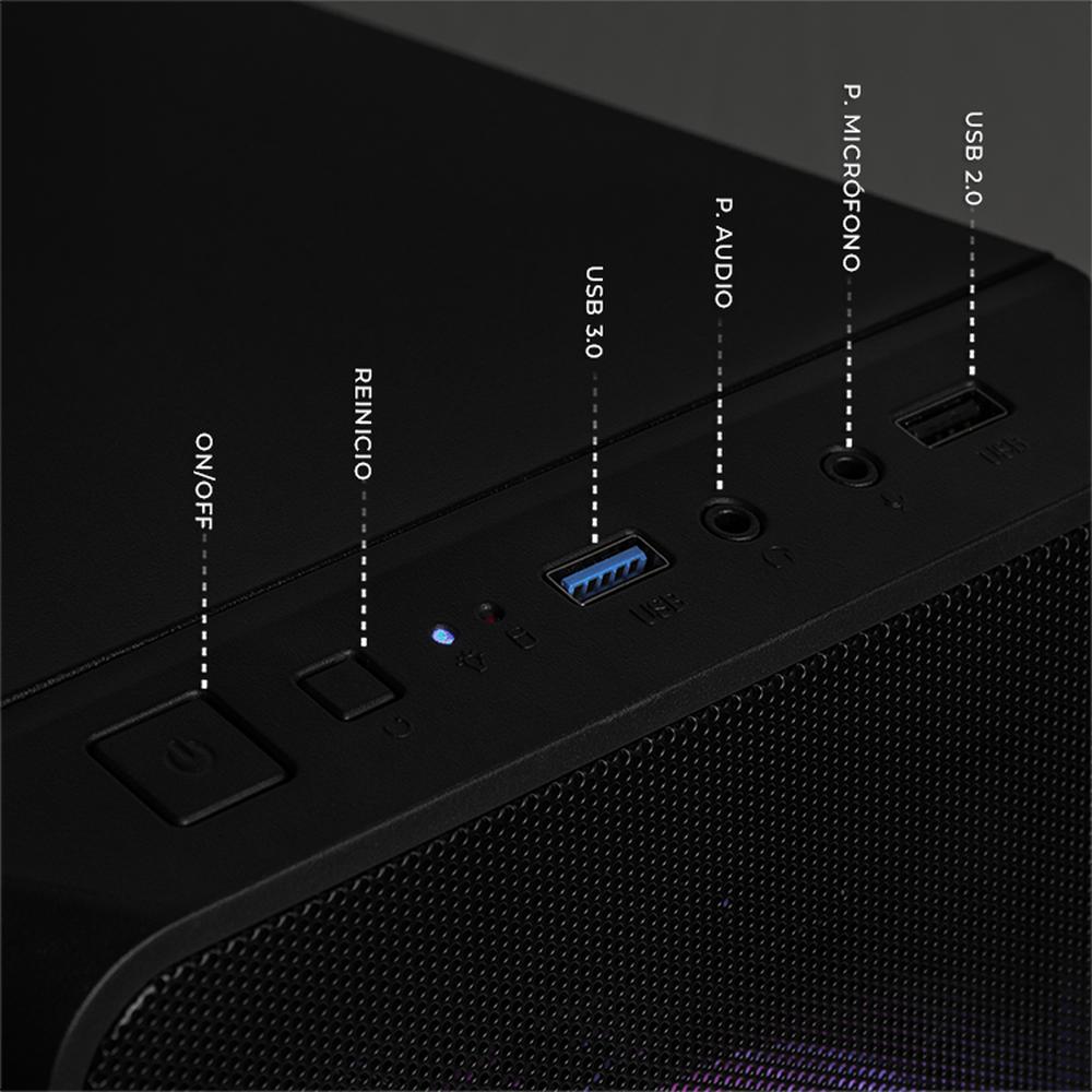 Foto 6 pulgar | Xtreme Pc Gaming Amd Radeon Vega 7 Ryzen 5 5600gt 16gb Ssd 500gb 1tb Wifi Doom Pro Black