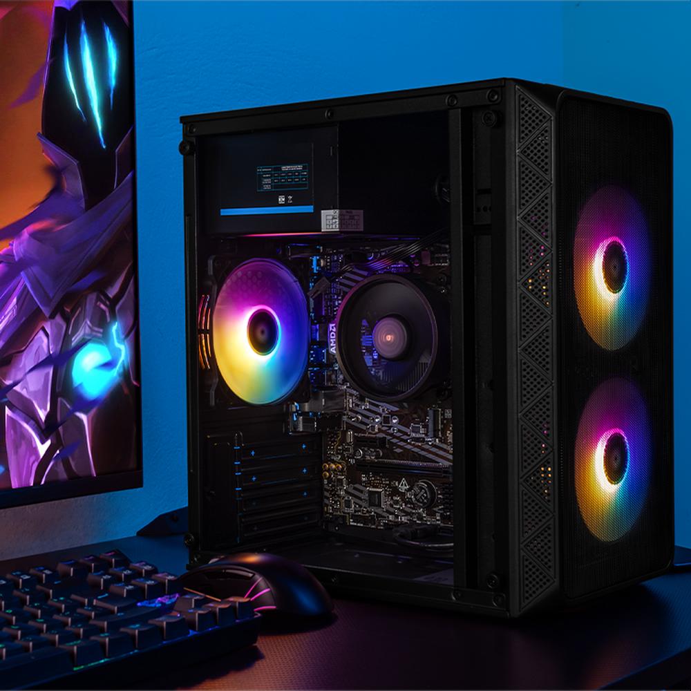 Foto 7 pulgar | Xtreme Pc Gaming Amd Radeon Vega 7 Ryzen 5 5600gt 16gb Ssd 500gb 1tb Wifi Doom Pro Black