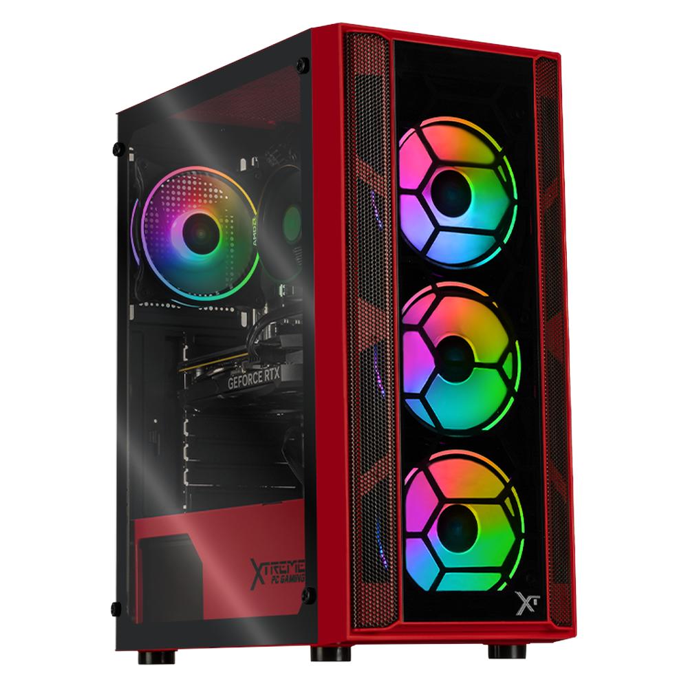 Foto 1 | Xtreme Pc Gaming Geforce Rtx 4060 Amd Ryzen 7 5700 32gb Ssd 1tb Wifi Kronos Red
