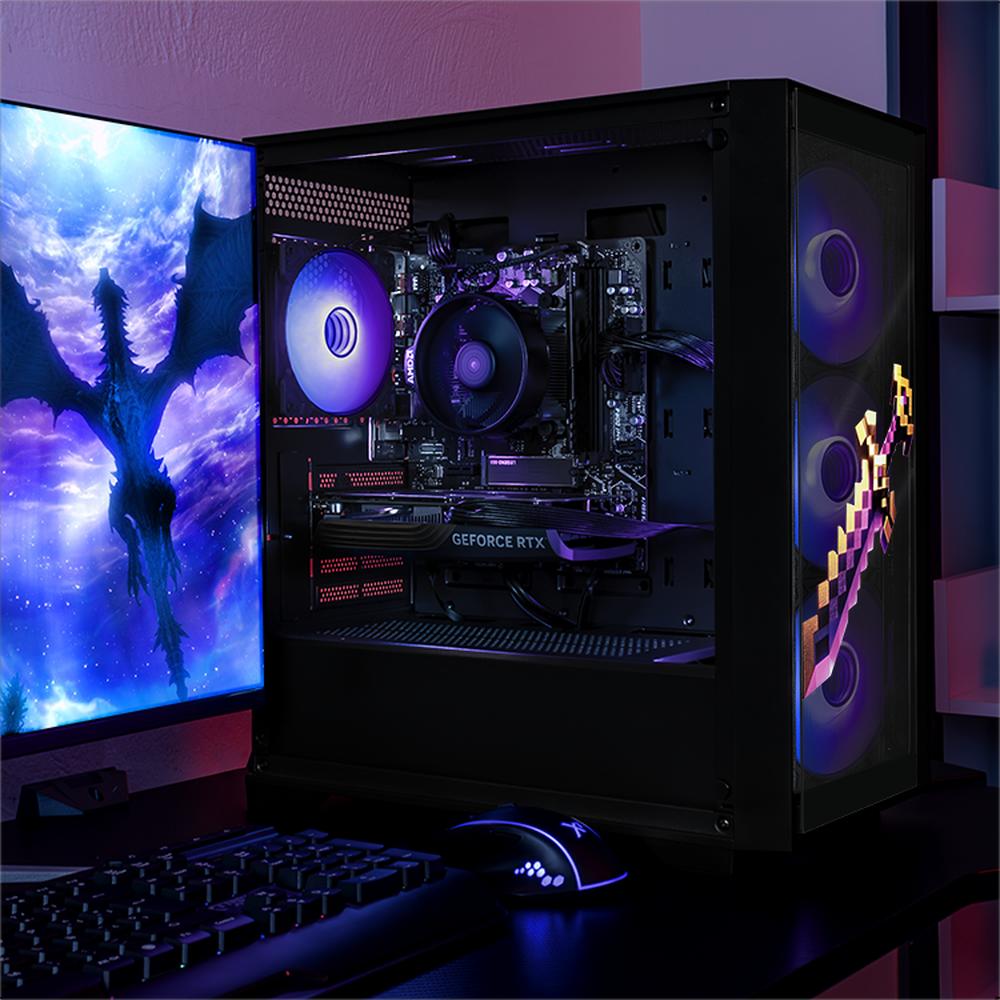 Foto 7 pulgar | Xtreme Pc Gaming Geforce Rtx 4060 Amd Ryzen 7 5700 32gb Ssd 1tb Wifi Minecraft Ender Dragon