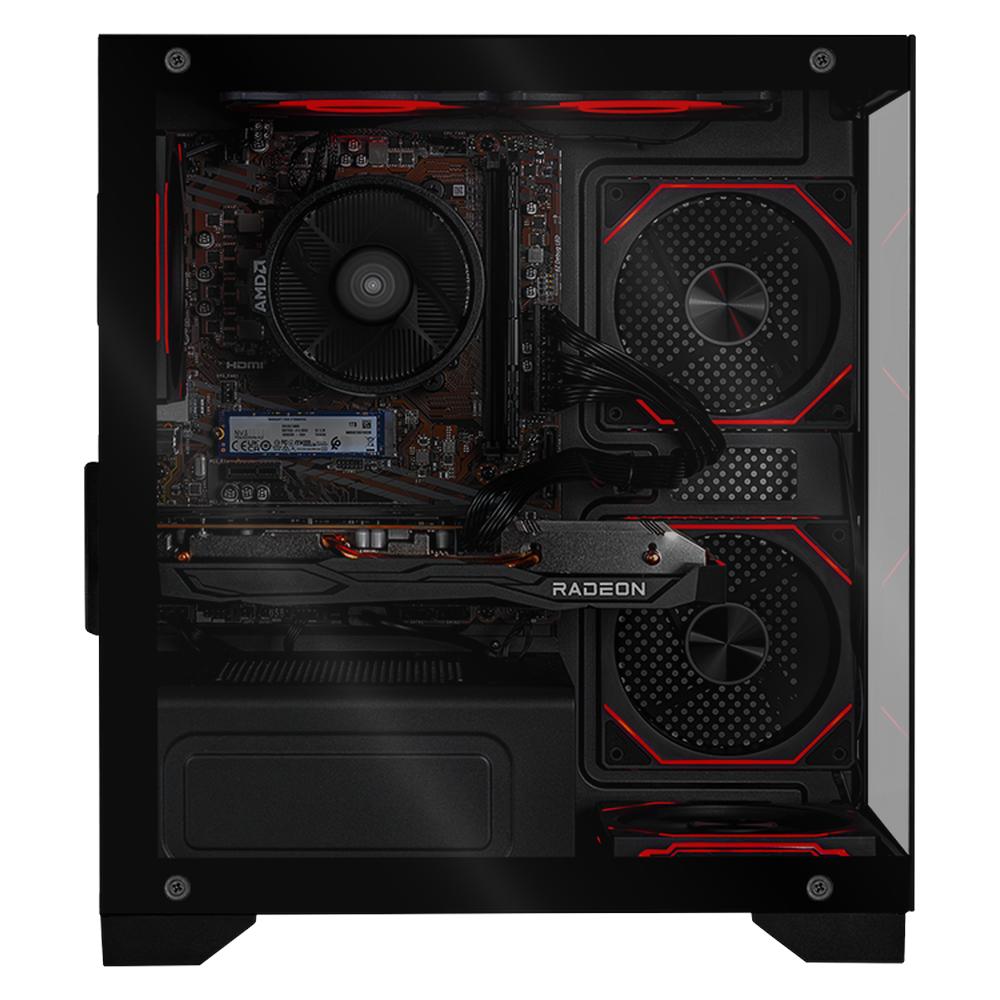 Foto 5 pulgar | Xtreme Pc Gaming Amd Radeon Rx 6600 Ryzen 5 5500 32gb Ssd 1tb Wifi Black