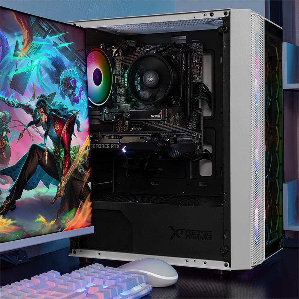 Foto 7 pulgar | Xtreme Pc Gaming Geforce Rtx 3060 Amd Ryzen 5 5500 16gb Ssd 1tb Wifi White