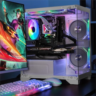 Foto 6 | Xtreme Pc Gaming Amd Radeon Rx 7600 Ryzen 7 5700x 32gb Ssd 1tb Sistema Liquido Wifi White