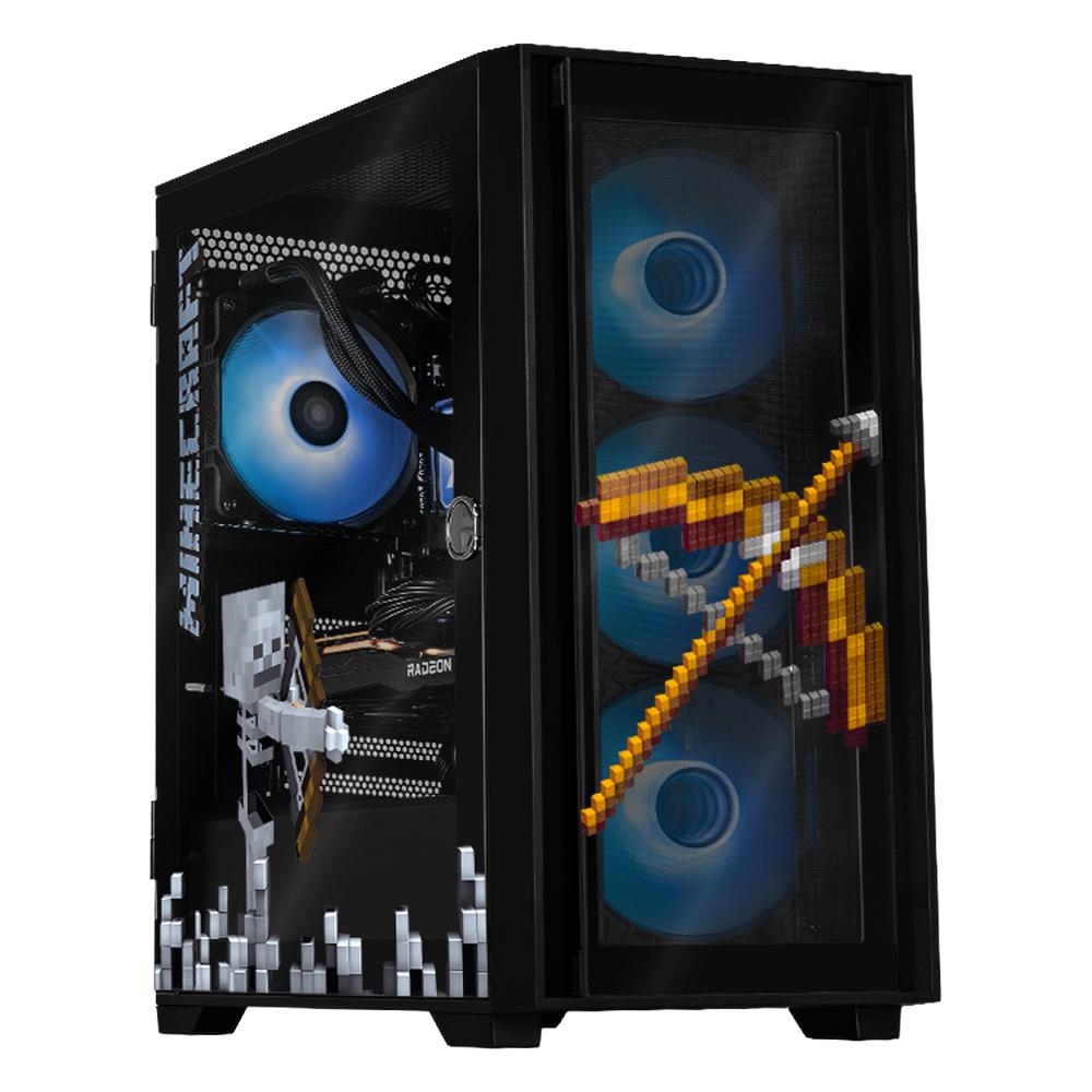Xtreme Pc Gaming Amd Radeon Rx 7600 Ryzen 7 5700g 32gb Ssd 1tb Sistema Liquido Wifi Minecraft Skeleton