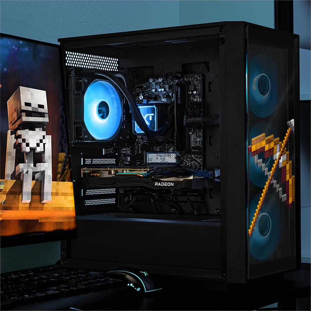 Foto 7 pulgar | Xtreme Pc Gaming Amd Radeon Rx 7600 Ryzen 7 5700g 32gb Ssd 1tb Sistema Liquido Wifi Minecraft Skeleton