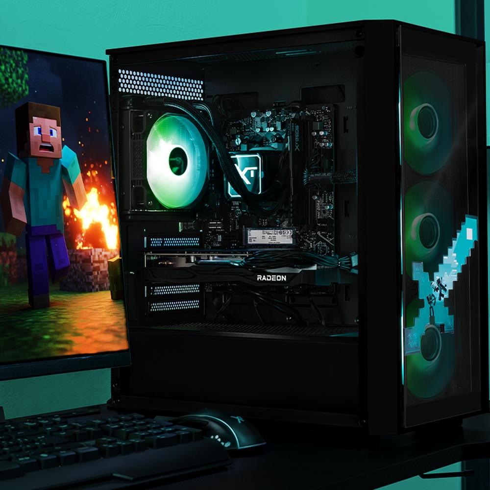Foto 7 pulgar | Xtreme Pc Gaming Amd Radeon Rx 7600 Ryzen 7 5700g 32gb Ssd 1tb Sistema Liquido Wifi Minecraft Steve