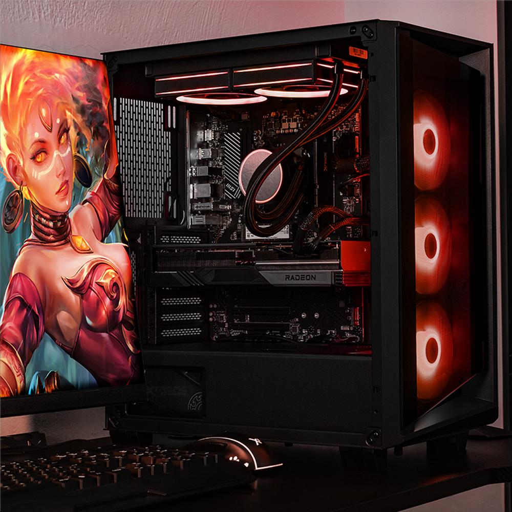 Foto 7 pulgar | Xtreme Pc Gaming Amd Radeon Rx 7800 Xt Ryzen 9 7900x 32gb Ddr5 Ssd 1tb Sistema Liquido Wifi Cruiserst Black